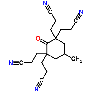 3-[1,3,3-Tris(2-cyanoethyl)-5-methyl-2-oxo-cyclohexyl]propanenitrile Structure,55664-55-6Structure