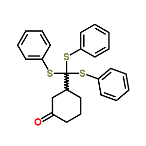 3-(Tris(phenylthio)methyl)cyclohexanone Structure,56003-65-7Structure