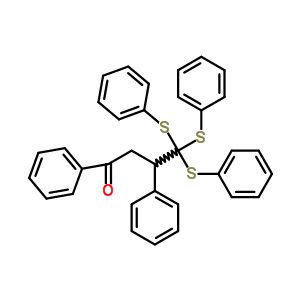 1,3-Diphenyl-4,4,4-tris(phenylthio)-1-butanone Structure,56003-69-1Structure