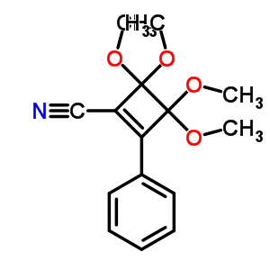 3,3,4,4-Tetramethoxy-2-phenyl-cyclobutene-1-carbonitrile Structure,56069-67-1Structure