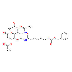 2-Acetamido-2-deoxy-3,4,6-tri-o-acetyl-n[n-(benzyloxycarbonyl)-epsilon-aminocaproyl]-beta-d-glucopyranosylamine Structure,56146-88-4Structure