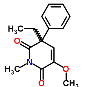 3-Ethyl-5-methoxy-1-methyl-3-phenyl-2,6(1h,3h)-pyridinedione Structure,56392-81-5Structure