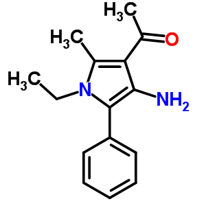 1-(4-Amino-1-ethyl-2-methyl-5-phenyl-1h-pyrrol-3-yl)ethanone Structure,56464-20-1Structure