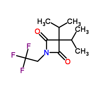 2,4-Azetidinedione,3,3-bis(1-methylethyl)-1-(2,2,2-trifluoroethyl)- Structure,56519-50-7Structure