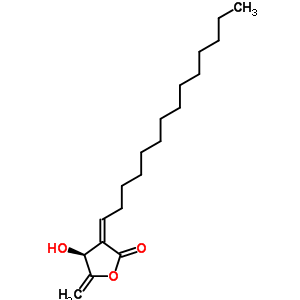 (S)-4,5-dihydro-4-hydroxy-5-methylene-3-[(z)-tetradecan-1-ylidene]furan-2(3h)-one Structure,56522-15-7Structure