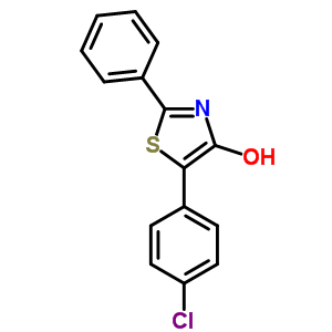 4-Thiazolol,5-(4-chlorophenyl)-2-phenyl- Structure,56526-39-7Structure