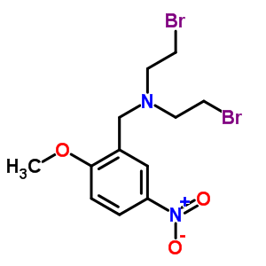 N,n-bis(2-bromoethyl)-2-methoxy-5-nitrobenzylamine Structure,56537-95-2Structure