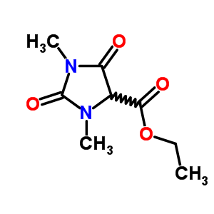 4-Imidazolidinecarboxylicacid, 1,3-dimethyl-2,5-dioxo-, ethyl ester Structure,56598-91-5Structure