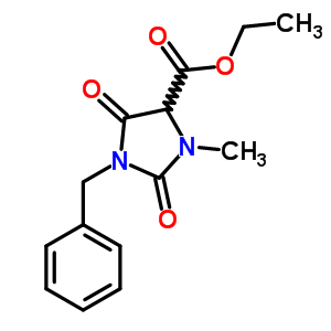 Ethyl 1-benzyl-3-methyl-2,5-dioxo-imidazolidine-4-carboxylate Structure,56598-92-6Structure