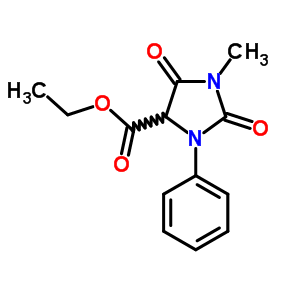 Ethyl 1-methyl-2,5-dioxo-3-phenyl-imidazolidine-4-carboxylate Structure,56598-96-0Structure