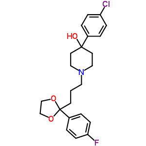 4-(P-chlorophenyl)-1-[3-[2-(p-fluorophenyl)-1,3-dioxolan-2-yl ]propyl ]piperidin-4-ol Structure,56660-99-2Structure