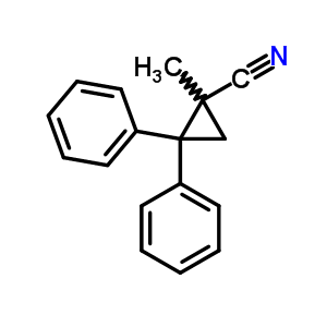 1-Methyl-2,2-diphenylcyclopropane-1-carbonitrile Structure,56701-20-3Structure