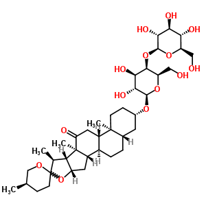 (25R)-3beta-[(4-o-beta-d-glucopyranosyl-beta-d-galactopyranosyl)oxy]-5alpha-spirostan-12-one Structure,56857-66-0Structure