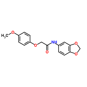 N-benzo[1,3]dioxol-5-yl-2-(4-methoxyphenoxy)acetamide Structure,5689-70-3Structure