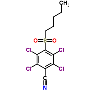 4-Pentylsulfonyl-2,3,5,6-tetrachlorobenzonitrile Structure,56916-64-4Structure