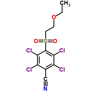 4-(2-Ethoxyethylsulfonyl)-2,3,5,6-tetrachlorobenzonitrile Structure,56916-72-4Structure