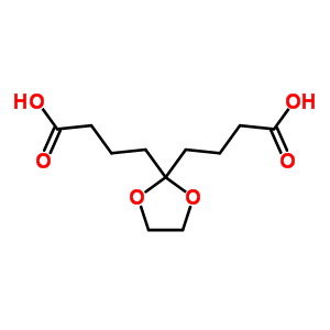 4-[2-(3-Carboxypropyl)-1,3-dioxolan-2-yl]butanoic acid Structure,5694-93-9Structure