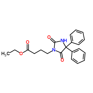 5,5-Diphenylhydantoin-3-butyric acid ethyl ester Structure,56976-65-9Structure