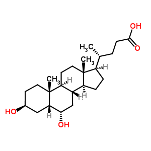 (3Beta,5beta,6alpha)-3,6-dihydroxycholan-24-oic acid Structure,570-84-3Structure