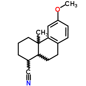 6-Methoxy-4a-methyl-2,3,4,9,10,10a-hexahydro-1h-phenanthrene-1-carbonitrile Structure,5709-04-6Structure