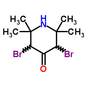 3,5-Dibromo-2,2,6,6-tetramethyl-piperidin-4-one Structure,57167-75-6Structure