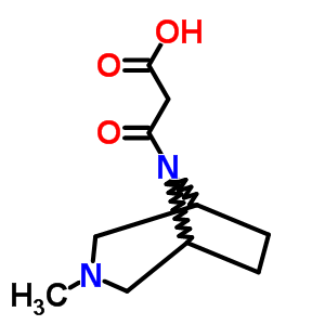 8-(Carboxyacetyl)-3-methyl-3,8-diazabicyclo[3.2.1]octane Structure,57269-36-0Structure