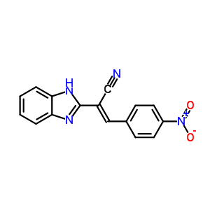 1H-benzimidazol-2-acetonitrile,alpha((4-nitrophenyl)methylene)- Structure,57319-67-2Structure