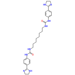 3-[4-(4,5-Dihydro-1h-imidazol-2-yl)phenyl]-1-[8-[[4-(4,5-dihydro-1h-imidazol-2-yl)phenyl]carbamoylamino]octyl]urea Structure,5737-44-0Structure