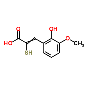 2-Propenoic acid,3-(2-hydroxy-3-methoxyphenyl)-2-mercapto- Structure,5740-39-6Structure