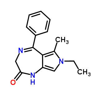 7-Ethyl-3,7-dihydro-6-methyl-5-phenylpyrrolo[3,4-e]-1,4-diazepin-2(1h)-one Structure,57435-92-4Structure