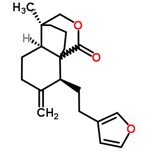 (4R)-8beta-[2-(3-furyl)ethyl]-4aalpha,5,6,7,8,8alpha-hexahydro-4-methyl-7-methylene-3h-4alpha,8aalpha-propano-1h-2-benzopyran-1-one Structure,57459-42-4Structure