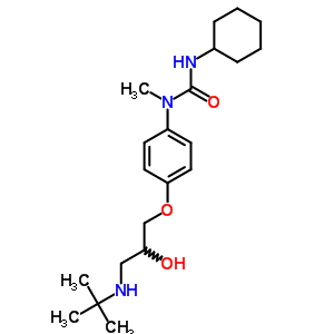 N’-cyclohexyl-n-[4-(3-tert-butylamino-2-hydroxypropoxy)phenyl ]-n-methylurea Structure,57494-90-3Structure