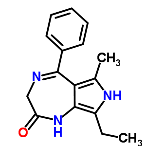 8-Ethyl-3,7-dihydro-6-methyl-5-phenylpyrrolo[3,4-e]-1,4-diazepin-2(1h)-one Structure,57517-34-7Structure