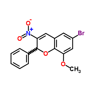 6-Bromo-8-methoxy-3-nitro-2-phenyl-2h-1-benzopyran Structure,57543-90-5Structure