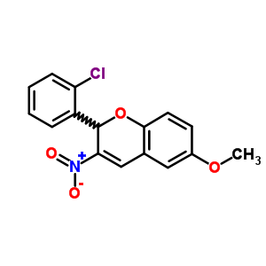 2-(2-Chlorophenyl)-6-methoxy-3-nitro-2h-1-benzopyran Structure,57544-12-4Structure