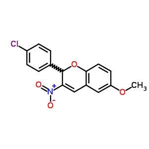 2-(4-Chlorophenyl)-6-methoxy-3-nitro-2h-1-benzopyran Structure,57544-20-4Structure