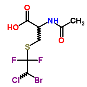 N-acetyl-s-(2-bromo-2-chloro-1,1-difluoroethyl)-l-cysteine Structure,57596-70-0Structure