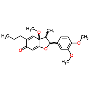 2-(3,4-Dimethoxyphenyl)-3alpha-methoxy-3-methyl-5-propyl-2,3-dihydro-1-benzofuran-6-one Structure,57625-35-1Structure