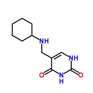 5-[(Cyclohexylamino)methyl]-1h-pyrimidine-2,4-dione Structure,57661-14-0Structure