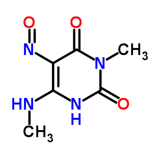 3-Methyl-6-methylamino-5-nitroso-1h-pyrimidine-2,4-dione Structure,5770-19-4Structure