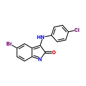 5-Bromo-3-[(4-chlorophenyl)amino]indol-2-one Structure,57743-30-3Structure