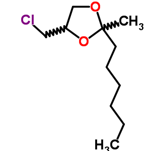 4-(Chloromethyl)-2-hexyl-2-methyl-1,3-dioxolane Structure,57840-72-9Structure