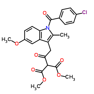 [[1-(P-chlorobenzoyl)-5-methoxy-2-methyl-1h-indol-3-yl ]acetyl ]malonic acid dimethyl ester Structure,57846-35-2Structure