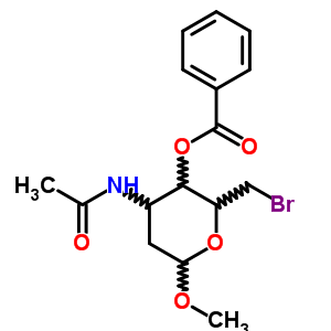 Methyl 3-acetylamino-4-o-benzoyl-6-bromo-2,3,6-trideoxy-alpha-d-ribo-hexopyranoside Structure,57865-92-6Structure