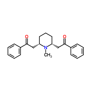 1-Methyl-2,6-bis(benzoylmethyl)piperidine Structure,579-21-5Structure