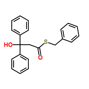 1-Benzylsulfanyl-3-hydroxy-3,3-diphenyl-propan-1-one Structure,58058-60-9Structure