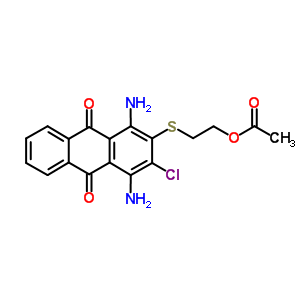 2-[[2-(Acetyloxy)ethyl ]thio]-1,4-diamino-3-chloro-9,10-anthracenedione Structure,58065-30-8Structure