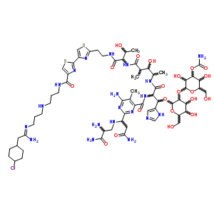 N(1)-(3-((3-((2-(4-chlorocyclohexyl)-1-iminoethyl) amino)propyl)amino)propyl)-bleomycinamide Structure,58071-32-2Structure