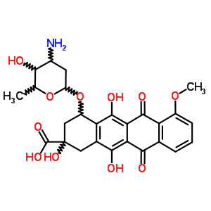 8-Desacetyl-8-carboxy daunorubicin hydrochloride Structure,58199-96-5Structure