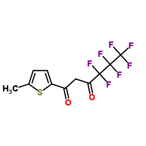 4,4,5,5,6,6,6-Heptafluoro-1-(5-methylthiophen-2-yl)hexane-1,3-dione Structure,582-74-1Structure